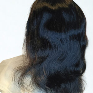 100% Brazilian human hair body wave black wig 10 inch with 150% density