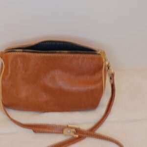handcrafted genuine leather light brown textured shoulder bag